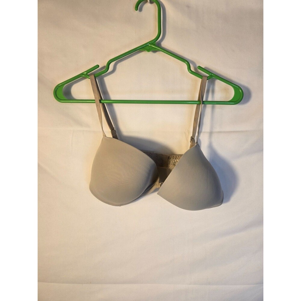 Gilly Hicks Hollister Tan Lacy Super Push Up Plunge 34DD Underwire